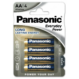Батарейка пальчиковая AA/LR6 щелочная Panasonic EVERYDAY BL-4