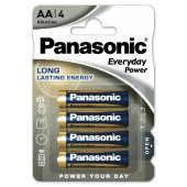 Батарейка пальчиковая AA/LR6 щелочная Panasonic EVERYDAY BL-4