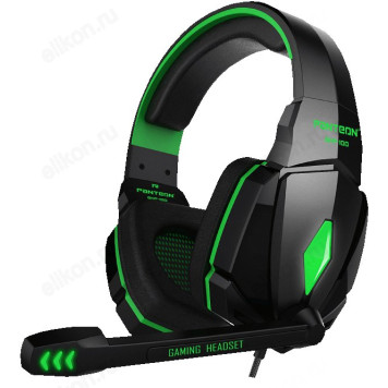 Проводные наушники Panteon GHP-100, черный/зеленый-1