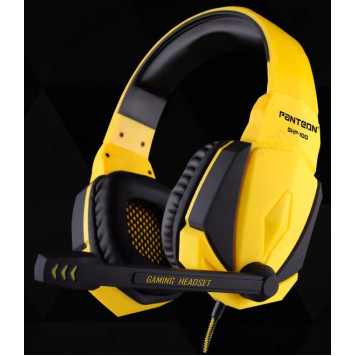 Проводные наушники Panteon GHP-100, черный/желтый