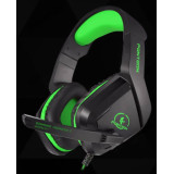 Гарнитура проводная накладная игровая Panteon GHP-180 черно-зеленая