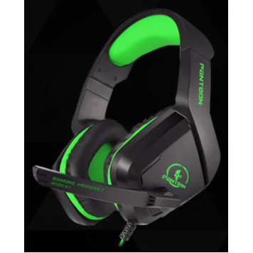 Проводные наушники Panteon GHP-180 черный/зеленый