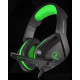Проводные наушники Panteon GHP-180 черный/зеленый