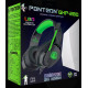 Гарнитура проводная накладная игровая  Panteon GHP-280 черно-зеленая