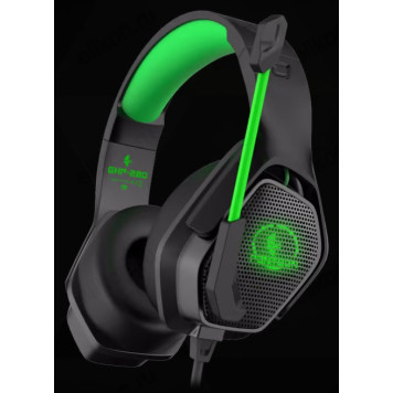 Гарнитура проводная накладная игровая  Panteon GHP-280 черно-зеленая