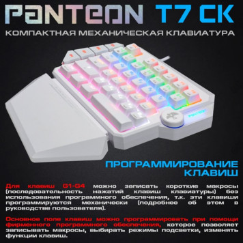 Клавиатура игровая JETACCESS Panteon T7 CS белая-7