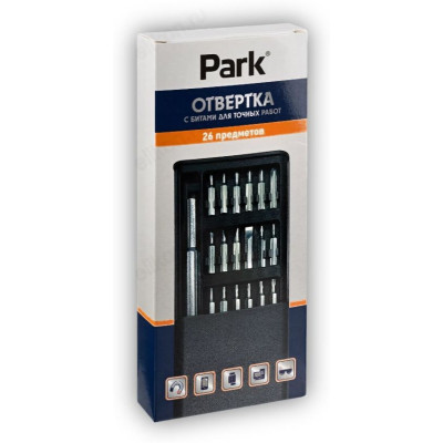 Отвертка с набором бит Park для точных работ 109104-2
