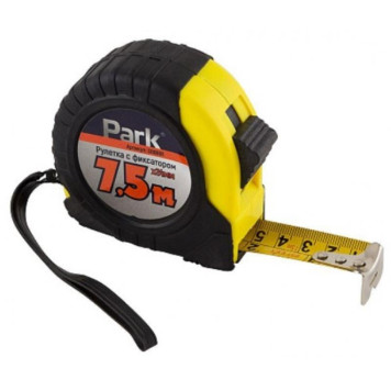 Рулетка с фиксатором ПВХ корпус, 7,5 мх24 мм PARK ECOS 006891