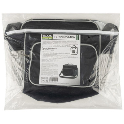 Термосумка PC2208, 15л, 30x20x25см, цвет: черный PARK ECOS 104570-3