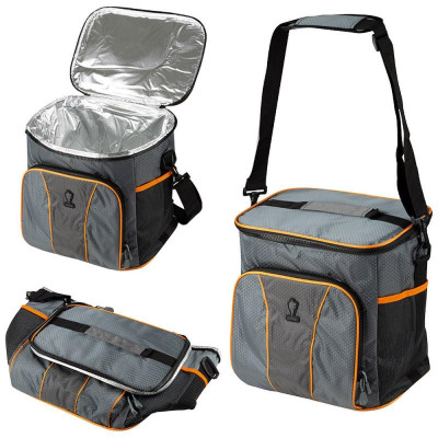 Термосумка Leonord ML15202, 20л, 30x22x30см, цвет: серый+оранжевый PARK ECOS 104933