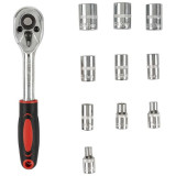 Ключ-трещотка 1/4 + торцевые головки PARK ECOS 105063