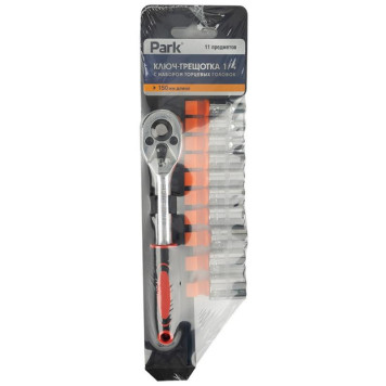 Ключ-трещотка 1/4 + торцевые головки PARK ECOS 105063-3