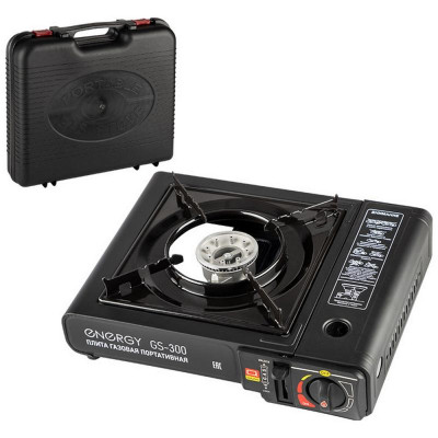 Плита газовая портативная ENERGY GS-300 (кейс, 2 типа подключения) PARK ECOS 105311