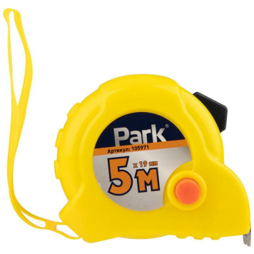 Рулетка с фиксатором пластиковый корпус, 5мх19мм PARK ECOS 105971-3