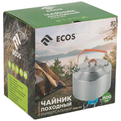 Чайник походный ECOS из нерж.стали Camp-S14 PARK ECOS 106943-4