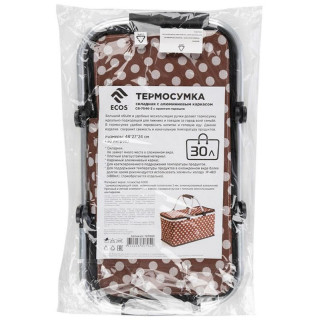 Термосумка складная с алюминиевым каркасом CB-7046-3, с принтом горошек PARK ECOS 107063-3