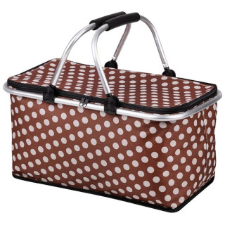 Термосумка складная с алюминиевым каркасом CB-7046-3, с принтом горошек PARK ECOS 107063-4