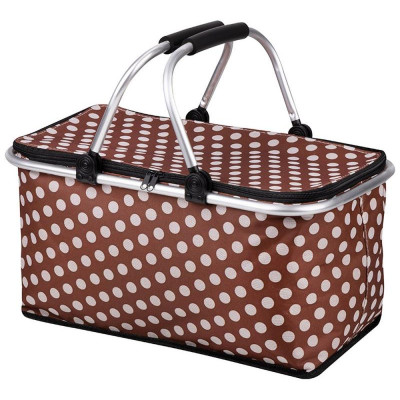 Термосумка складная с алюминиевым каркасом CB-7046-3, с принтом горошек PARK ECOS 107063-4