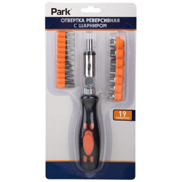 Отвертка реверсивная с шарниром , 19 предметов PARK ECOS 109098-3