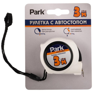 Рулетка с автостопом 3мx16мм PARK ECOS 109625-3