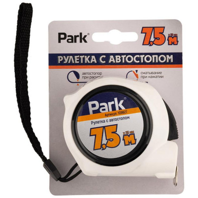 Рулетка с автостопом 7.5мx25мм PARK ECOS 109627-3