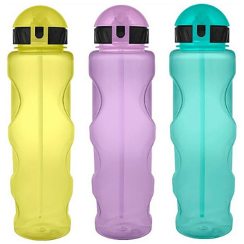 Бутылка для воды и других напитков с трубочкой 700мл, цвета в ассортименте PARK ECOS 109694