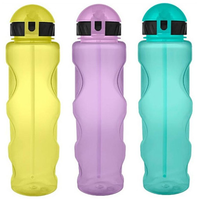 Бутылка для воды и других напитков с трубочкой 700мл, цвета в ассортименте PARK ECOS 109694