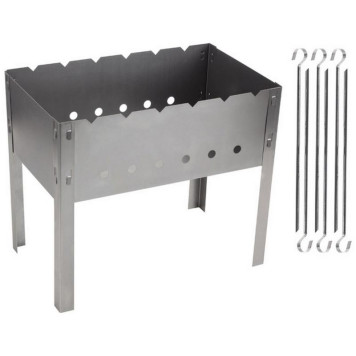 Мангал ECOS сборно-разборный 400х240х350мм, 0.35мм с 6 шампурами PARK ECOS 182520