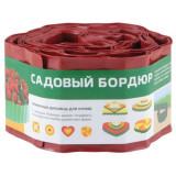 Бордюр для газонов, грядок (С) H=10 cm, L=9 m красный PARK ECOS 256007