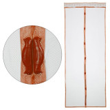 Сетка антимоскитная ' Капутомоскито' с утяжелителями на магнитах ' Птички' коричневый PARK ECOS 311268