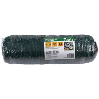 Сетка затеняющая с клипсами 2х10м PARK ECOS 999322-4