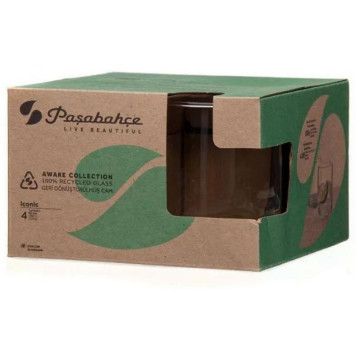 Набор стаканов ICONIC 4шт 280мл зеленый PASABAHCE 420112GRR-1