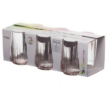 Набор стаканов NOVA 6шт 135мл розовый PASABAHCE 420522P-1