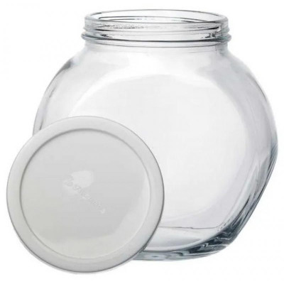 Банка с белой пласт. крышкой БЕЛЛА 2140мл PASABAHCE 43994B-1