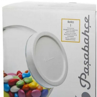 Банка с белой пласт. крышкой БЕЛЛА 2140мл PASABAHCE 43994B-2