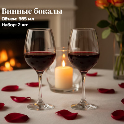 Набор бокалов АМБЕР 2шт 365мл 440265B