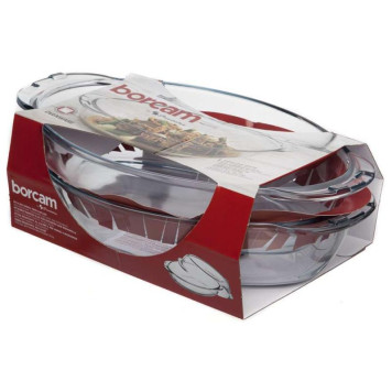 Посуда для СВЧ овальная с крышкой 2+2л (утятница) PASABAHCE 59022-3