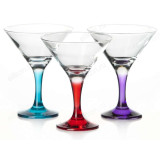 Набор бокалов цветная ножка ЭНЖОЙ 3шт 190мл 96180ВD мартини