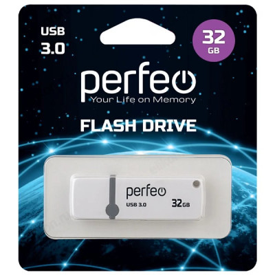 Память USB  32GB Perfeo C08 White