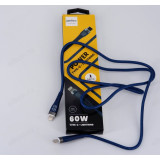 Кабель USB Type-C - Lightning PERFEO POWER (C1003) синий