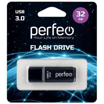 Память USB  32GB Perfeo C12 Black