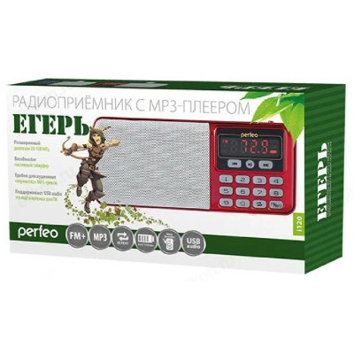 Радиоприёмник цифровой Perfeo Егерь i120-RED-2