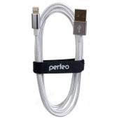 Кабель PERFEO для iPhone USB-8PIN 1м белый (I4301) Кабель PERFEO для iPhone USB-8PIN 1м белый (I4301)