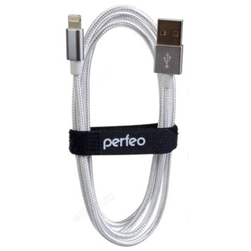 Кабель PERFEO для iPhone USB-8PIN 1м белый (I4301)