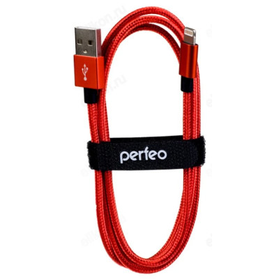 Кабель PERFEO для iPhone USB-8PIN 1м красный (I4309)
