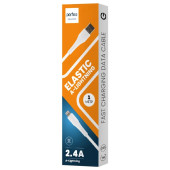 Кабель USB Type-Lightning PERFEO ELASTIC (I4338) белый Кабель USB Type-Lightning PERFEO ELASTIC (I4338) белый