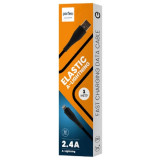 Кабель USB Type-Lightning PERFEO ELASTIC (I4339) черный