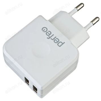 Зарядка сетевая Perfeo I4621 2USB 3.4А белый