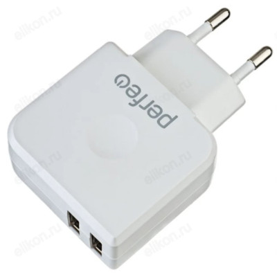 Зарядка сетевая Perfeo I4621 2USB 3.4А белый