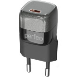 Зарядка сетевая Perfeo I4650 TYPE-C GaN 20W черный